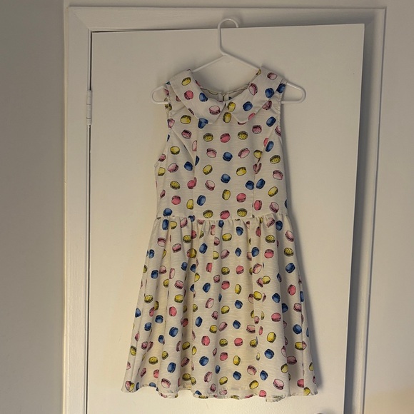 Modcloth Dresses & Skirts - ModCloth White mini Dress with macarons!